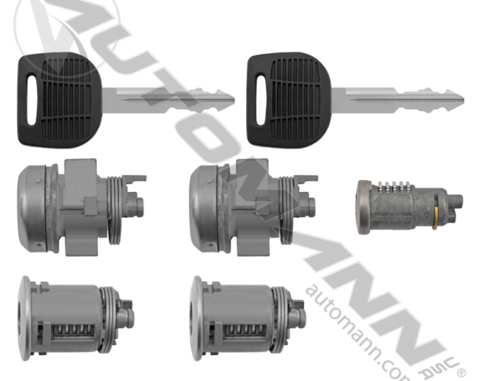 564.46142-LOCK SET OE REPLACEMENT ORDERED AS : A22-48976-000 Freightliner Ignition Two Cab Doors and Two B...