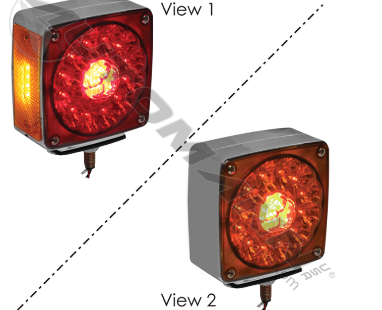 571.LD28AR38L-PEDESTAL LIGHT SQUARE DOUBLE FACE LED LH