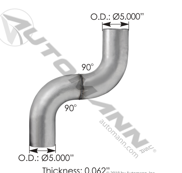 562.U7525029A-EXHAUST PIPE ALZ PETERBILT