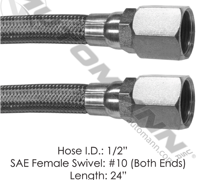 177.10124-DISCHARGE HOSE- FEMALE SWIVELS 24.000IN ORDERED AS: 17710124