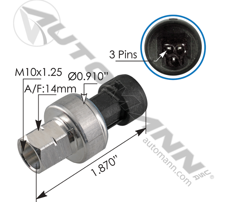 577.75653-TRANSDUCER PRESSURE KW PB ORDERED AS: 12CP45-4, 12CP454