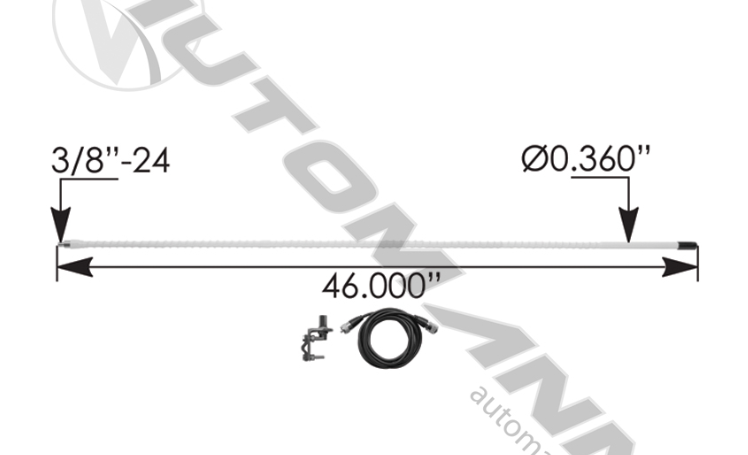 577.CB1007-CB ANTENNA KIT 48IN WHITE