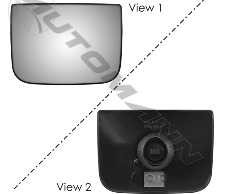 563.461-CONVEX GLASS LH-RH FREIGHTLINER P4