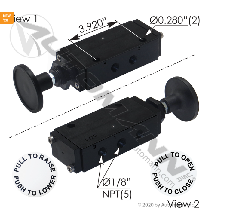 170.V24202-PUSH PULL VALVE 4WAY