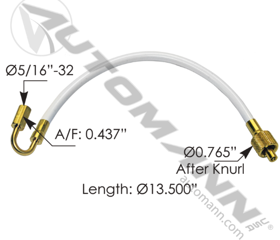 177.T63001OE-FLEX HOSE OUTSIDE TIRE 13.5IN PSI