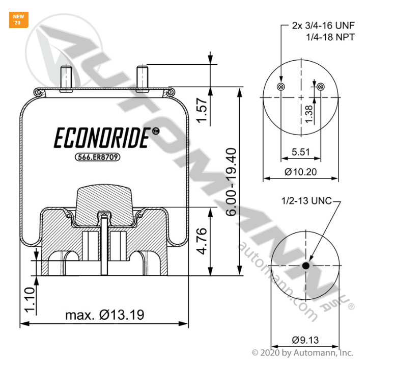 566.ER8709 - Econoride Air Spring Rolling Lobe