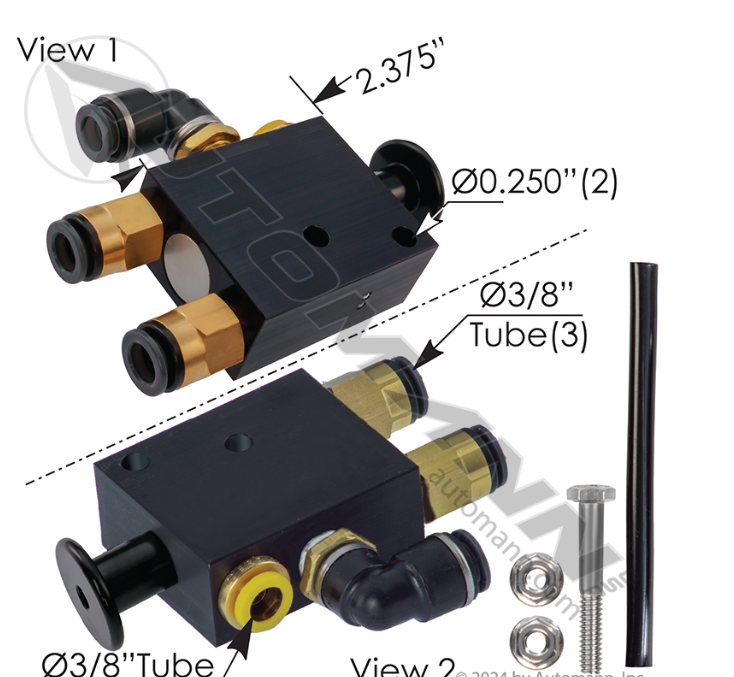 171.H754WF-VALVE W/FITTINGS HENDRICKSON TYPE VS25223