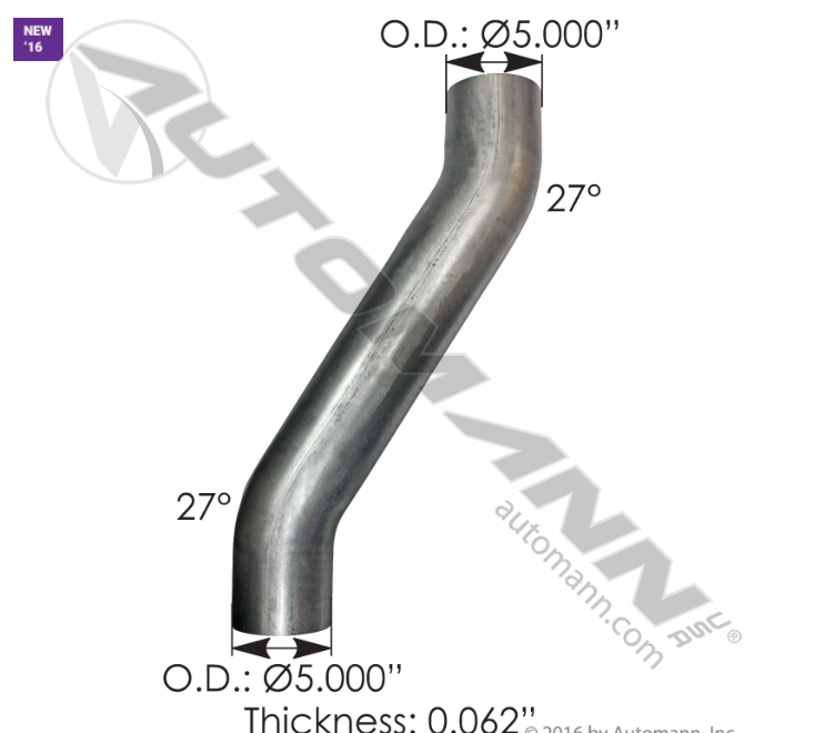 562.U5914122A-EXHAUST PIPE ALZ KENWORTH