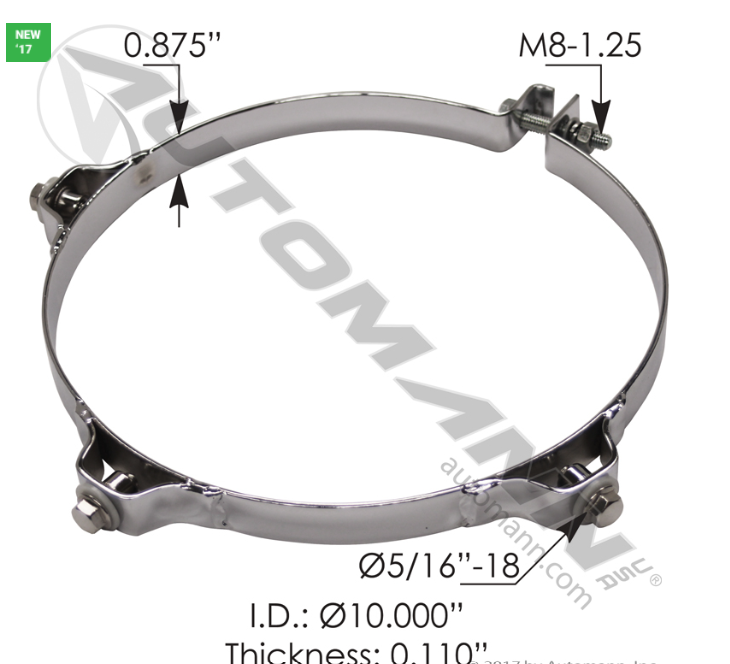 562.U22101C-HEAT SHIELD MTG BRACKET KIT 10IN