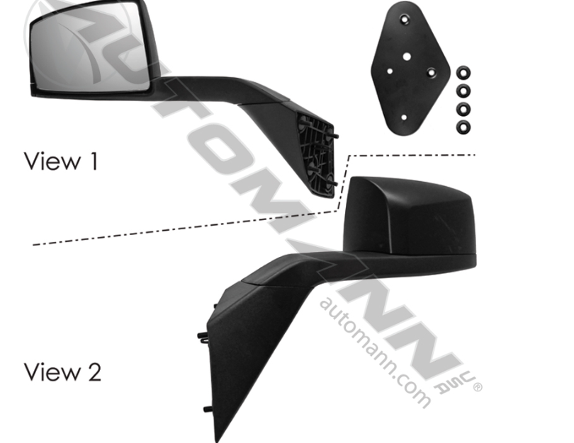 563.96005-HOOD MOUNT MIRROR LH BLACK