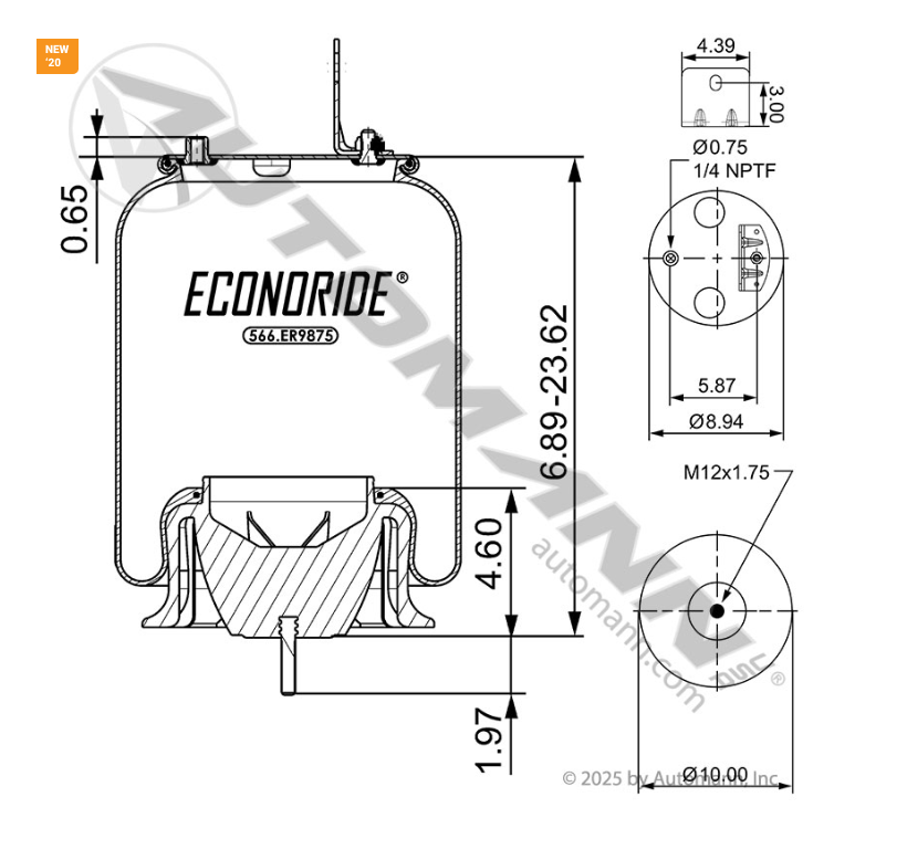 566.ER9875 - Econoride Air Spring Rolling Lobe