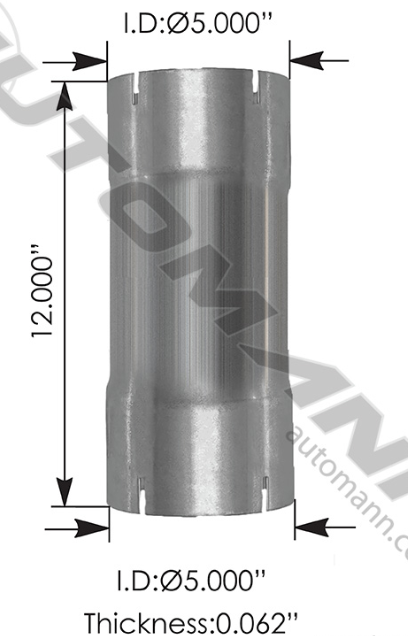562.U74512A-EXHAUST REPAIR SECTION 5IN ID X 12L