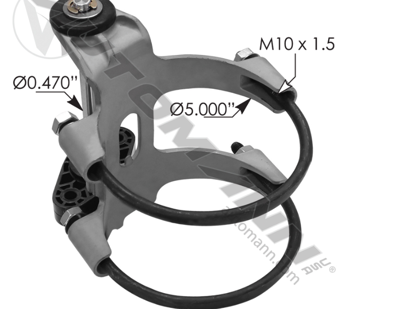 562.U75166048L-EXHAUST SLIDER CLAMP ASSY PETERBILT LH