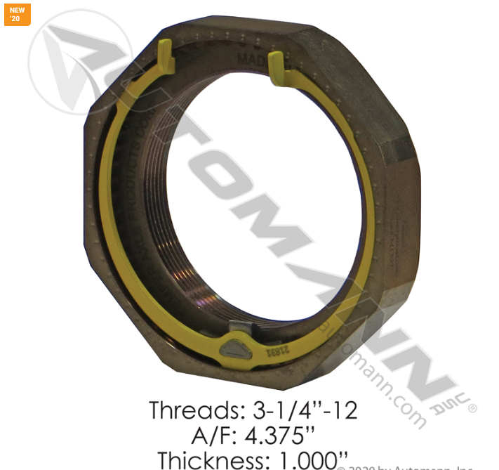 209.4973TL-UNITIZED SPINDLE NUT TEMPER -LOC 209.T3250 AX123250