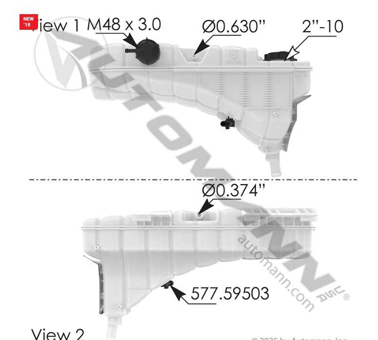 575.1026-COOLANT RESERVOIR PETERBILT