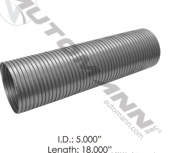 562.U7350-18SS-FLEX TUBING 5IN X 18IN 409SS