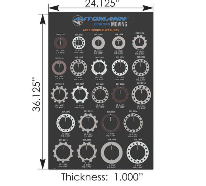 209.ASW17K-AXLE SPINDLE WASHER ASSORTMENT