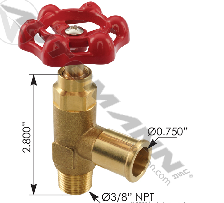 177.42212C-SHUTOFF VALVE 3/4IN HOSE X 3/8IN NPT