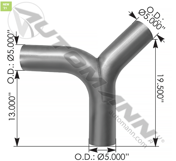 562.U591214A-EXHAUST Y-PIPE ALZ KENWORTH