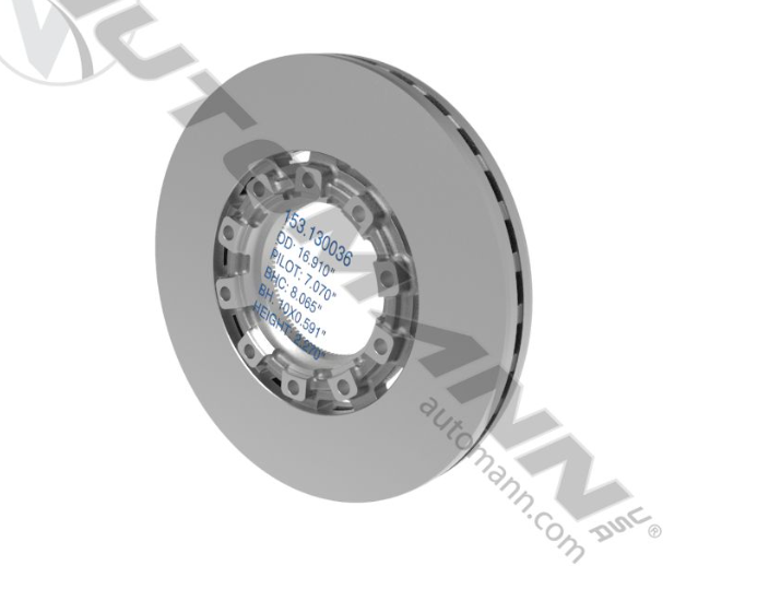 153.130036-AIE DISC BRAKE ROTOR KIT 16.910IN