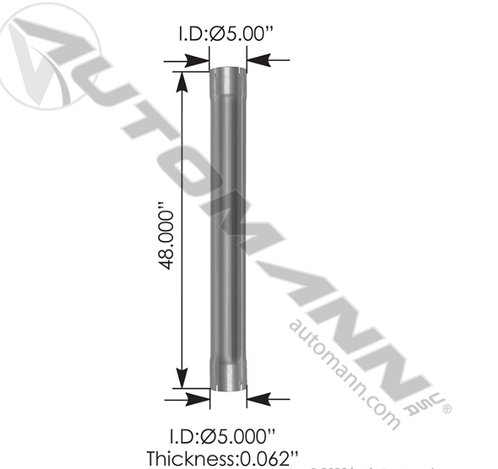 562.U74548A-EXHAUST REPAIR SECTION 5IN ID X 48IN L