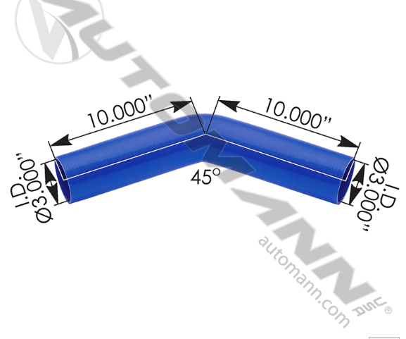 561.373-COOOLANT POLY REINFORCED 3PLY 45 DEG ELBOW