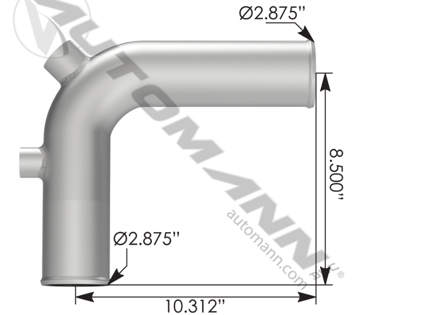561.59341SS-RADIATOR PIPE LOWER KW SS304