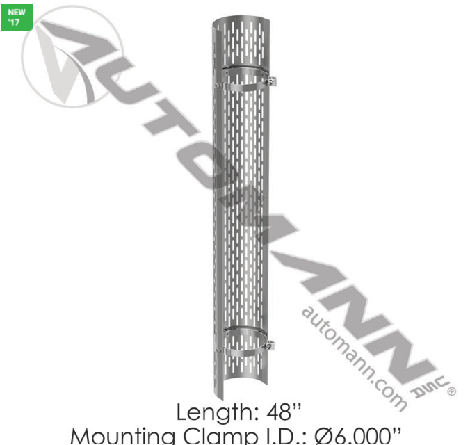 562.U6261SS-HEAT SHIELD 6IN VERTICAL SLOTS
