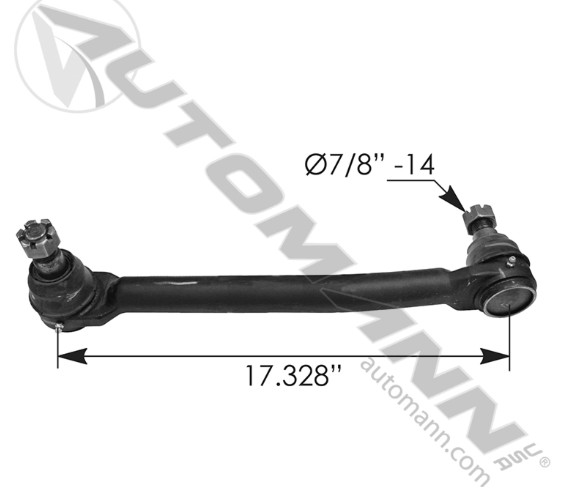 463.DS75403-DRAG LINK 17.500in C TO C PETERBILL J206004003, L24VU8482A11, L24VU8482A11L