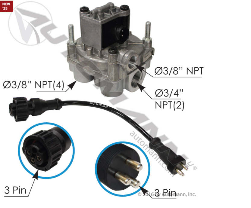 170.955378-WABCO ABS SOLENOID RELAY VALVE KIT ..4006120090, R955378 170.4721950330