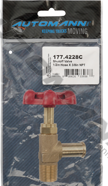 177.4228C-SHUTOFF VALVE 1/2IN HOSE X 3/8IN NPT