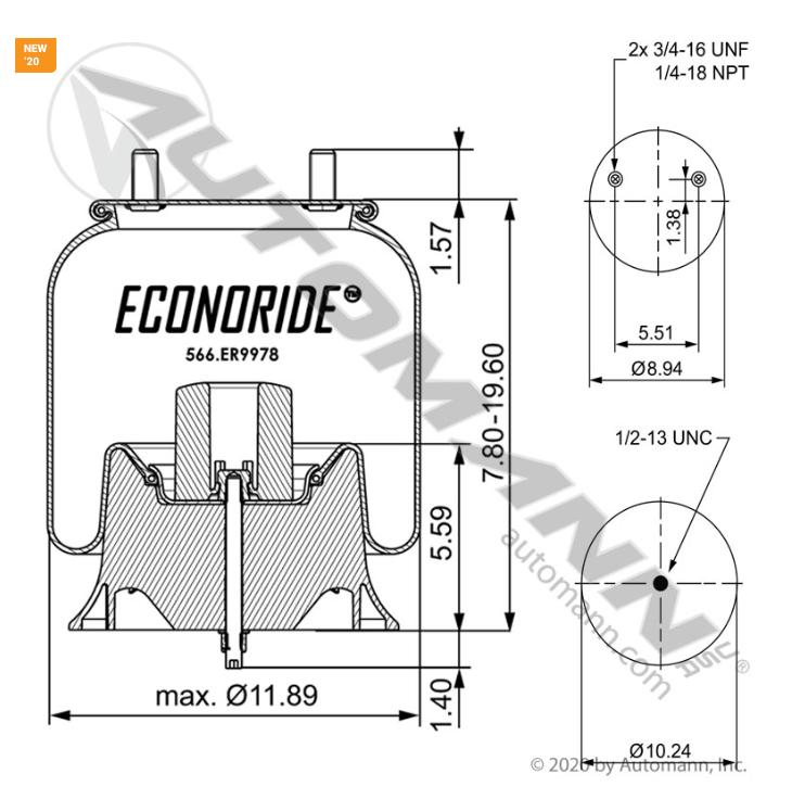 566.ER9978 - Econoride Air Spring Rolling Lobe