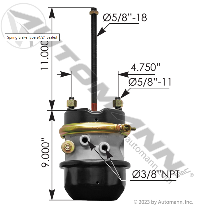 179.SB2424S - Spring Brake Type 24/24 Sealed