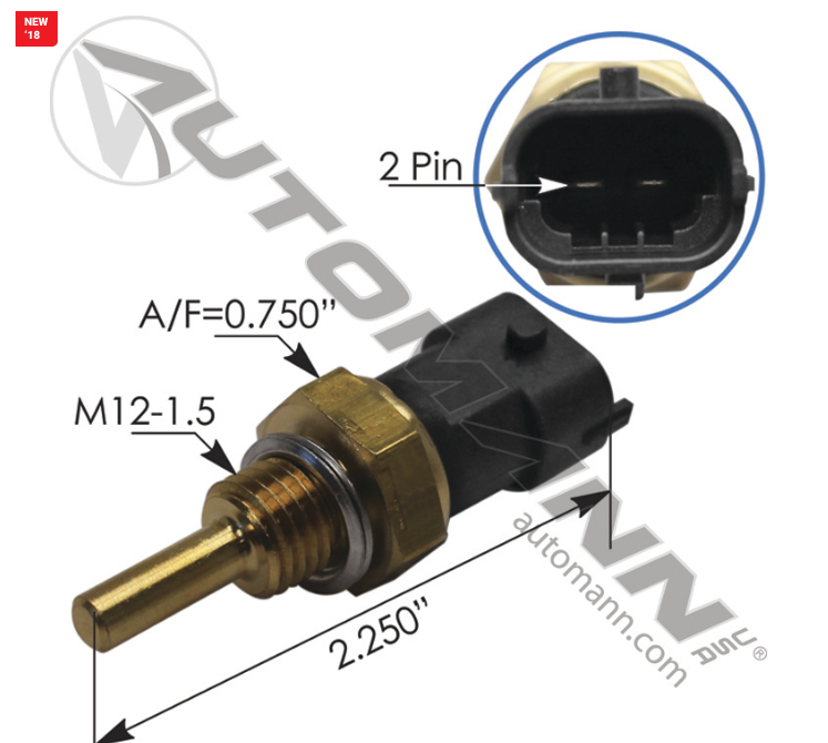 577.96522-TEMP SENSOR COOLANT MACK - VOLVO