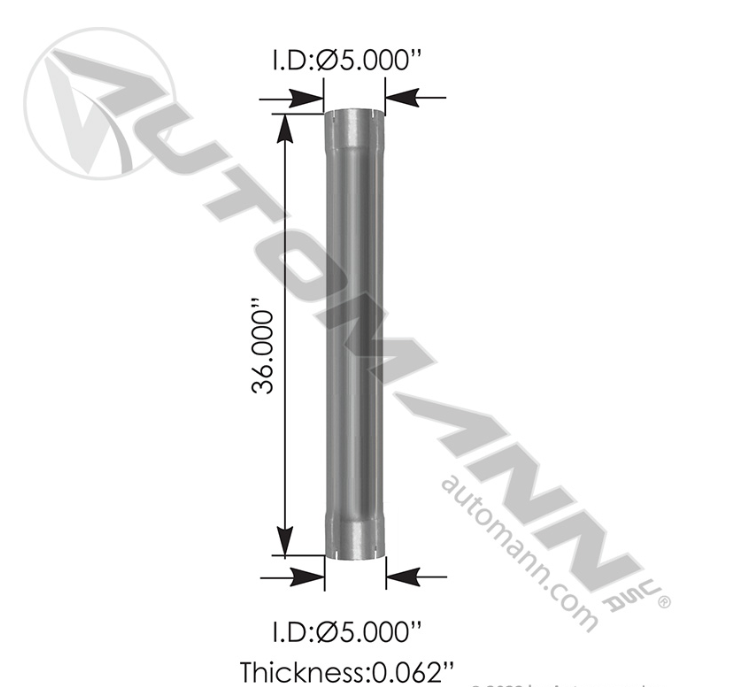 562.U74536A-EXHAUST REPAIR SECTION 5IN ID X 36IN L