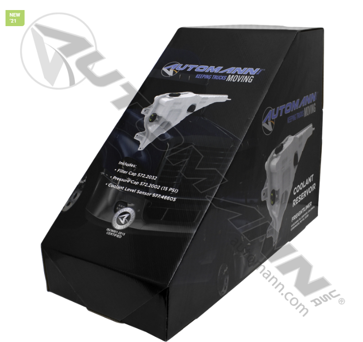 575.1073-COOLANT RESERVOIR FREIGHTLINER CASCADIA Includes 577.46605 Sensor..'08-'17 Cascadia, Evolution, ...