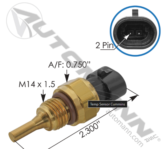 4954905-COOLANT /FUEL/OIL TEMP SENSOR CUMMINS 577.90577
