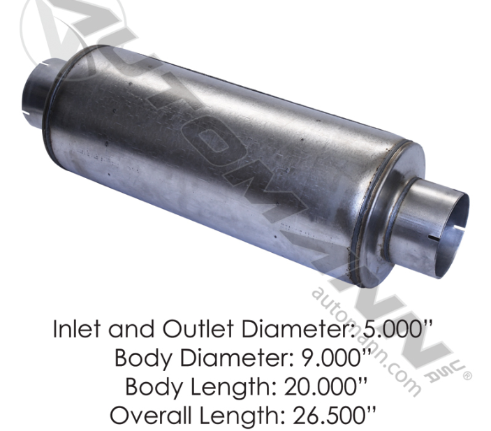 562.U65092-MUFFLER 5IN INLET/OUTLET 9IN BODY