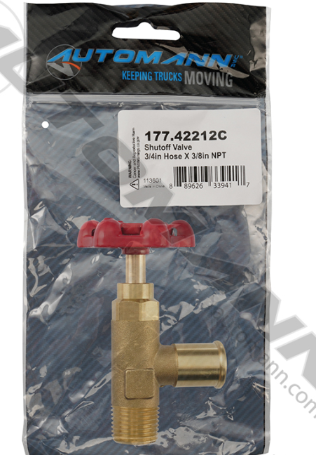 177.42212C-SHUTOFF VALVE 3/4IN HOSE X 3/8IN NPT