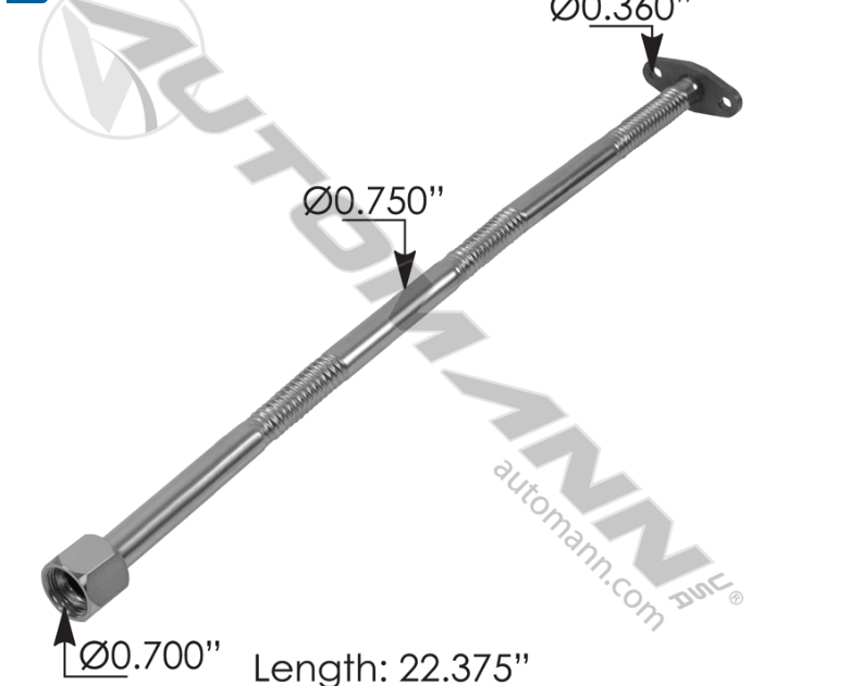 840.T23354-TURBO OIL DRAIN LINE DETROIT SERIES 60