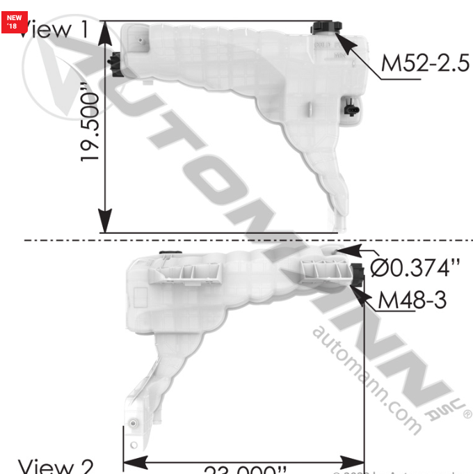 575.1024-COOLANT RESERVOIR PETERBILT AND KENWORTH T680