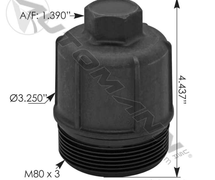 572.23408-ENGINE FUEL FILTER CAP DETROIT