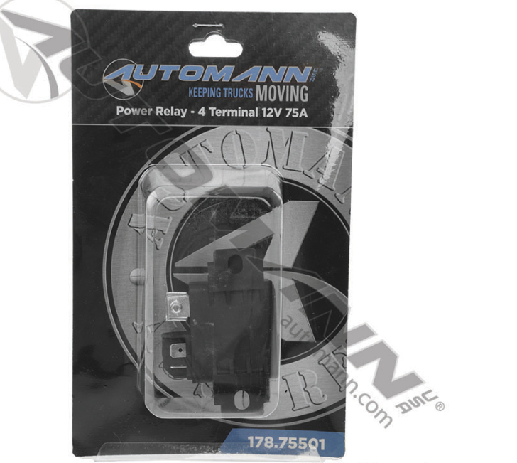 178.75501-POWER RELAY 12V 75A 2 PLUG 2 SCREW TERM