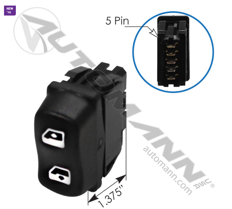 577.75607-WINDOW LIFT SWITCH DS PETERBILT