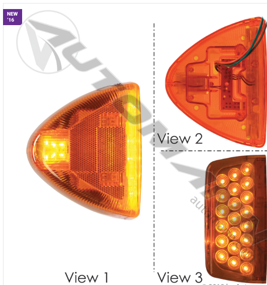564.75076-LED TURN SIGNAL AMBER PETERBILT