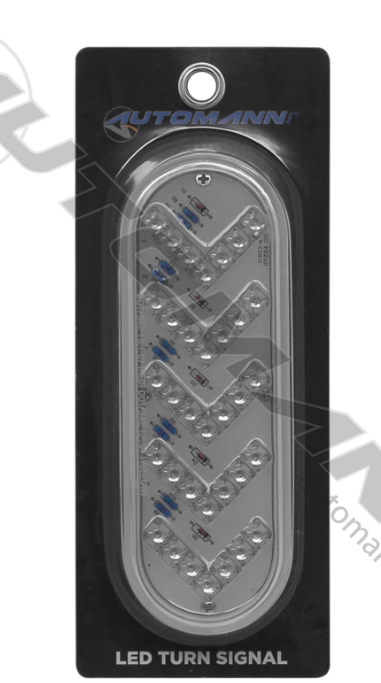 571.LD602CR35-TURN SIGNAL 6IN OVAL SEQ LED RED CLEAR ..