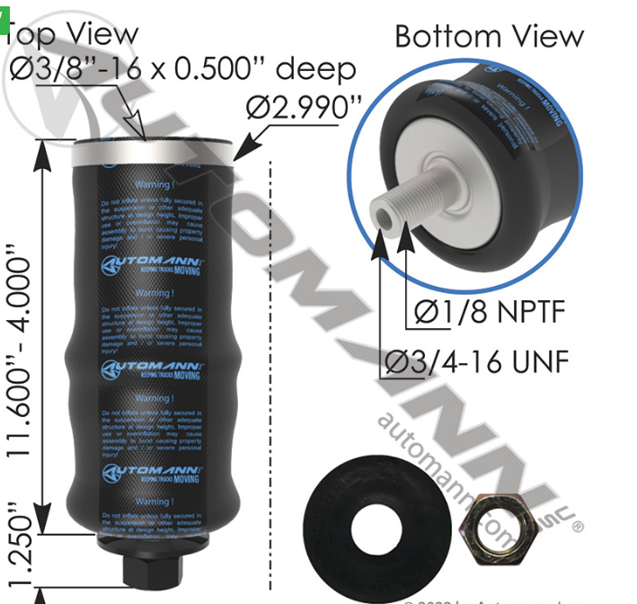 ABSZ70-7036-Air Spring Cabin 7036, 1S5186, 2903200 378, 379, 384, 386 388, 389