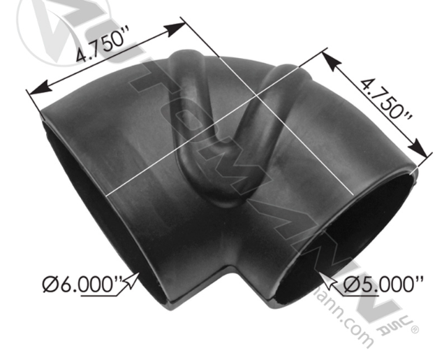 561.47791-REDUCER ELBOW RUBBER 6-5IN ID