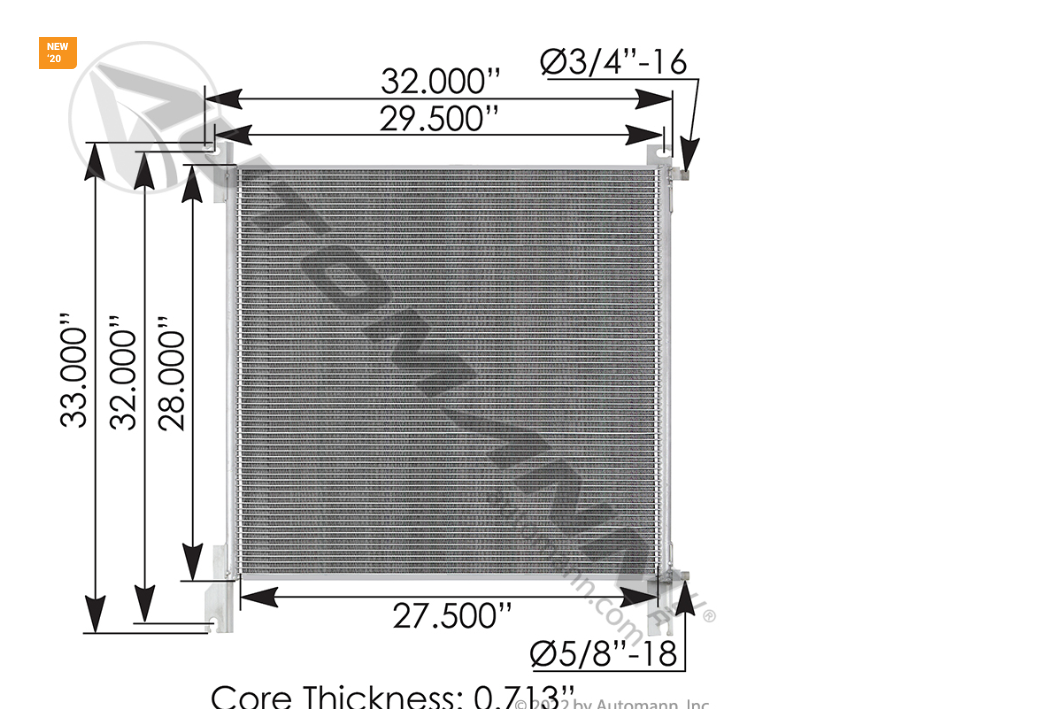 813.75101-CONDEMSER PETERBILT ORDERED AS F31-6097 CN-1004
