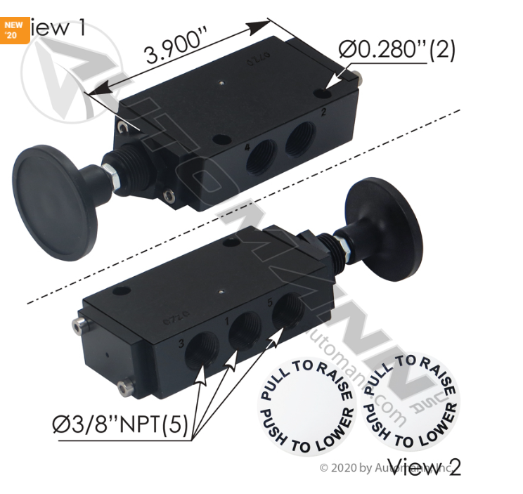 170.V24204-PUSH PULL VALVE 4 WAY